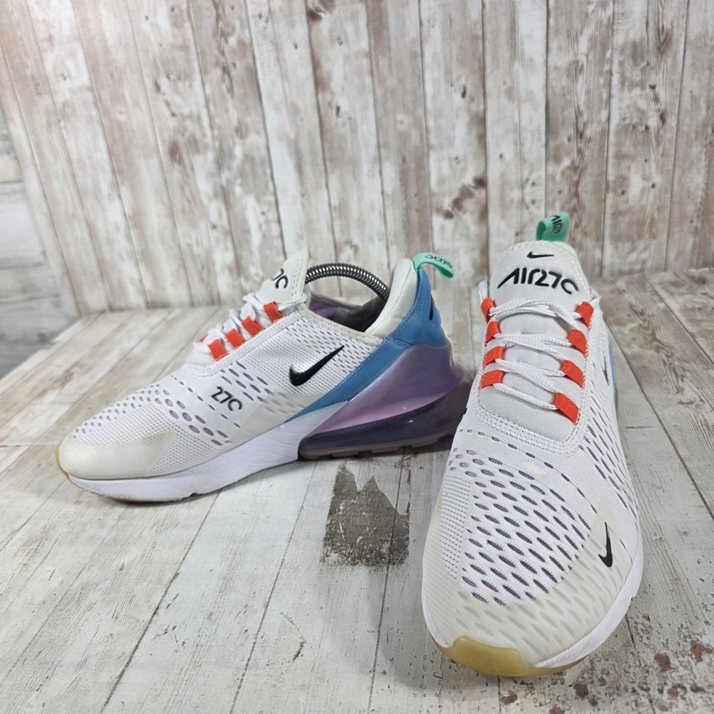 Nike Air Max 270 Womens 10 White University Blue Psychic Purple DX2351-100 - Picture 7 of 8